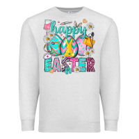 Oatmeal Heather Happy Easter eggs Nurse Premium Sweatshirt - NancyCooperArtShop