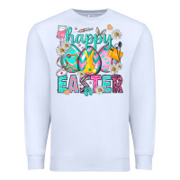 White Happy Easter eggs Nurse Premium Sweatshirt - NancyCooperArtShop
