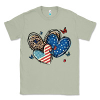 Matcha american flag leopard hearts Classic Tee - MaliasSmallBusiness