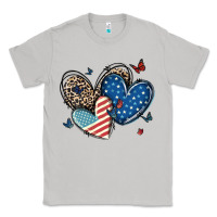 Moon Dust american flag leopard hearts Classic Tee - MaliasSmallBusiness