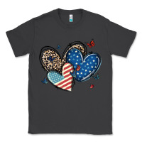 Smoke american flag leopard hearts Classic Tee - MaliasSmallBusiness