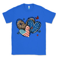 True Royal american flag leopard hearts Classic Tee - MaliasSmallBusiness