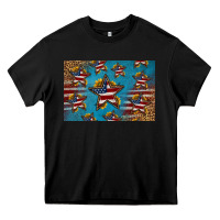 Black 4th of july stars skinny metal can holder Heavy Core Tee - HRA Design Shop
