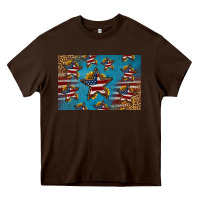 Chocolate Brown 4th of july stars skinny metal can holder Heavy Core Tee - HRA Design Shop