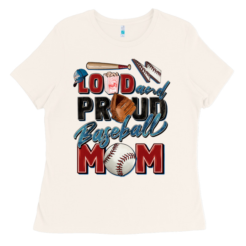 Loud And Proud Baseball Mom Ladies Tee by Zillion Design Studio | Teevron