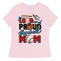 Bubblegum Pink loud and proud baseball mom Ladies Tee - Zillion Design Studio