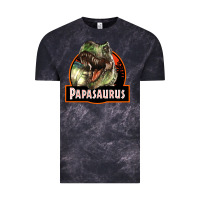 Cloud Black Western Papasaurus Papa Dinosaur Vintage Tee - LillyAllenDesigns
