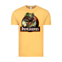 Vintage Mustard Western Papasaurus Papa Dinosaur Vintage Tee - LillyAllenDesigns