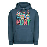Pigment Midnight Navy Easter gnomes on the hunt Urban Hoodie - OliviaCreatesArt