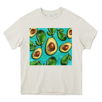 Cream avacadoblue tumbler Heavy Core Tee - BarkalooDesign