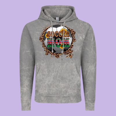 Soccer Mom With Serape And Leopard Vintage Hoodie Designed By Artiststas