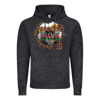 Vintage Black soccer mom with serape and leopard Vintage Hoodie - Artiststas
