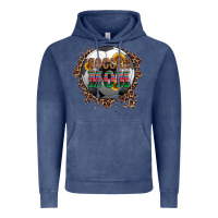 Vintage Denim soccer mom with serape and leopard Vintage Hoodie - Artiststas