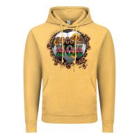 Vintage Mustard soccer mom with serape and leopard Vintage Hoodie - Artiststas