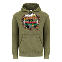 Vintage Olive soccer mom with serape and leopard Vintage Hoodie - Artiststas