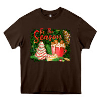 Chocolate Brown tis the season Heavy Core Tee - FaDigitalArtStudio
