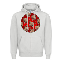 Dove Grey christmas pig Zipper Hoodie - LillyAllenDesigns