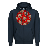 Navy christmas pig Zipper Hoodie - LillyAllenDesigns