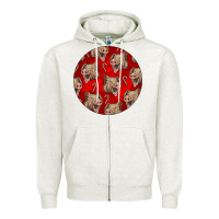 Oatmeal Heather christmas pig Zipper Hoodie - LillyAllenDesigns