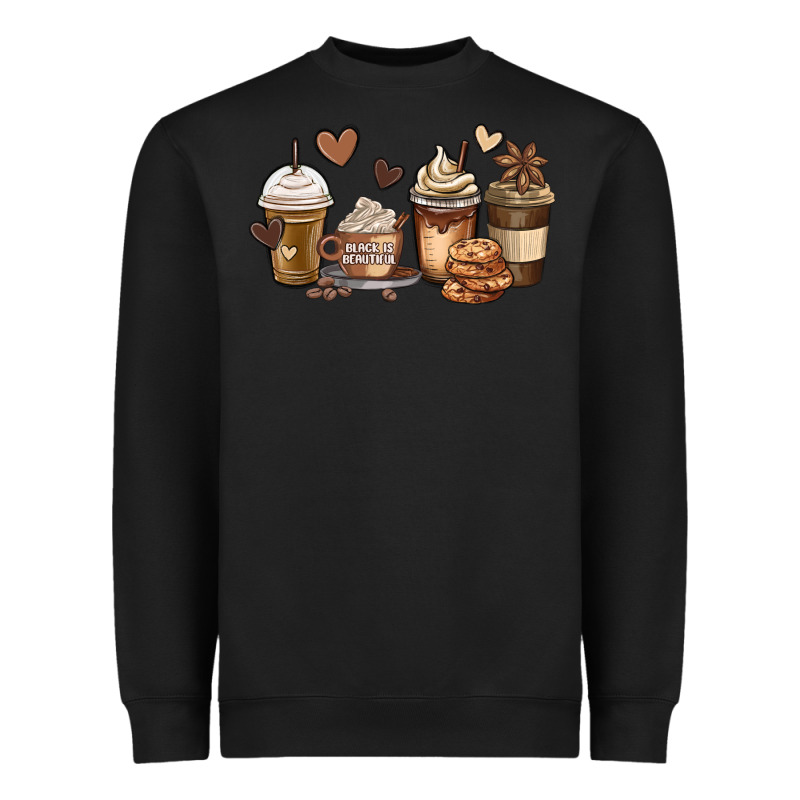 Melanin Afro Coffee Cups Heavyweight Sweatshirt by MaliasSmallBusiness | Teevron