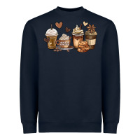 Navy melanin afro coffee cups Heavyweight Sweatshirt - MaliasSmallBusiness