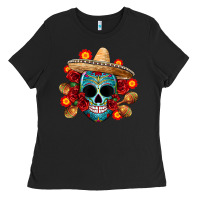 Black mexico skull Ladies Tee - CTS Tumbler Store