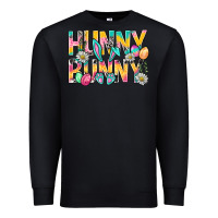 Black Hunny Bunny Easter Premium Sweatshirt - NancyCooperArtShop