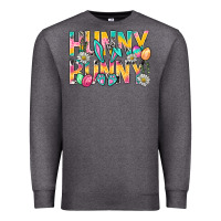 Charcoal Heather Hunny Bunny Easter Premium Sweatshirt - NancyCooperArtShop
