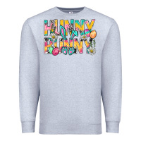 Heather Grey Hunny Bunny Easter Premium Sweatshirt - NancyCooperArtShop