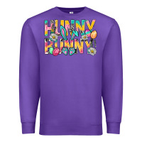 Purple Hunny Bunny Easter Premium Sweatshirt - NancyCooperArtShop