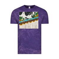 Cloud Purple cowhide sunflowers cactus Vintage Tee - Jasminsmagicworld