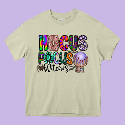 Hocus Pocus Witches Heavy Core Tee Designed By Cowhidedigitalart