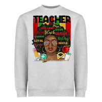Heather Grey black woman teacher Heavyweight Sweatshirt - MaliasSmallBusiness