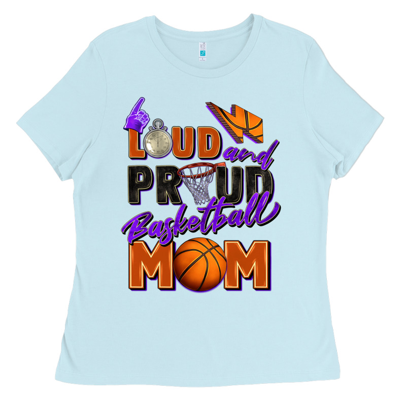 Loud And Proud Basketball Mom Ladies Tee by Zillion Design Studio | Teevron