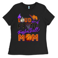 Black loud and proud basketball mom Ladies Tee - Zillion Design Studio