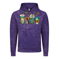 Cloud Purple sunflowers coffee cups Vintage Hoodie - Jasminsmagicworld