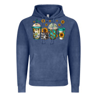 Vintage Denim sunflowers coffee cups Vintage Hoodie - Jasminsmagicworld