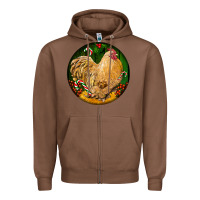 Chestnut cochin rooster christmas Zipper Hoodie - LillyAllenDesigns