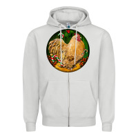 Dove Grey cochin rooster christmas Zipper Hoodie - LillyAllenDesigns