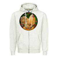 Oatmeal Heather cochin rooster christmas Zipper Hoodie - LillyAllenDesigns