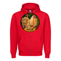 Red cochin rooster christmas Zipper Hoodie - LillyAllenDesigns