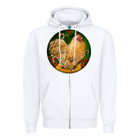 White cochin rooster christmas Zipper Hoodie - LillyAllenDesigns