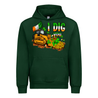 Forest Green I dig you St. Patrick's Urban Hoodie - OliviaCreatesArt