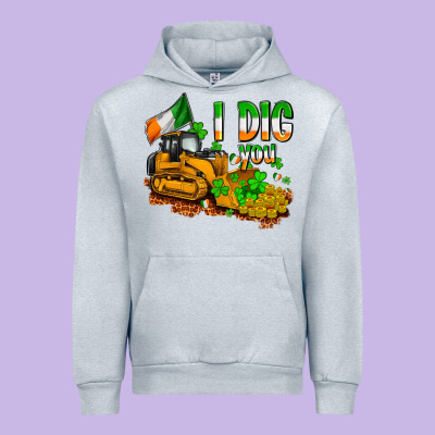 I Dig You St. Patrick's Urban Hoodie Designed By Oliviacreatesart