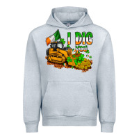 Heather Grey I dig you St. Patrick's Urban Hoodie - OliviaCreatesArt