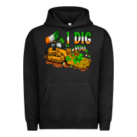 Pigment Black I dig you St. Patrick's Urban Hoodie - OliviaCreatesArt