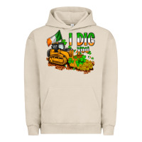 Pigment French Oak I dig you St. Patrick's Urban Hoodie - OliviaCreatesArt