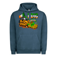 Pigment Midnight Navy I dig you St. Patrick's Urban Hoodie - OliviaCreatesArt