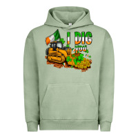Pigment Oil Green I dig you St. Patrick's Urban Hoodie - OliviaCreatesArt