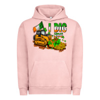 Pigment Salmon I dig you St. Patrick's Urban Hoodie - OliviaCreatesArt